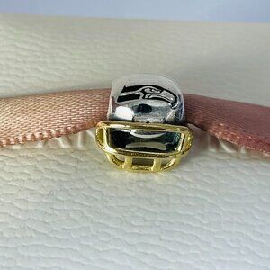 Pandora Seattle Seahawks Football Helmet Charm Pendant